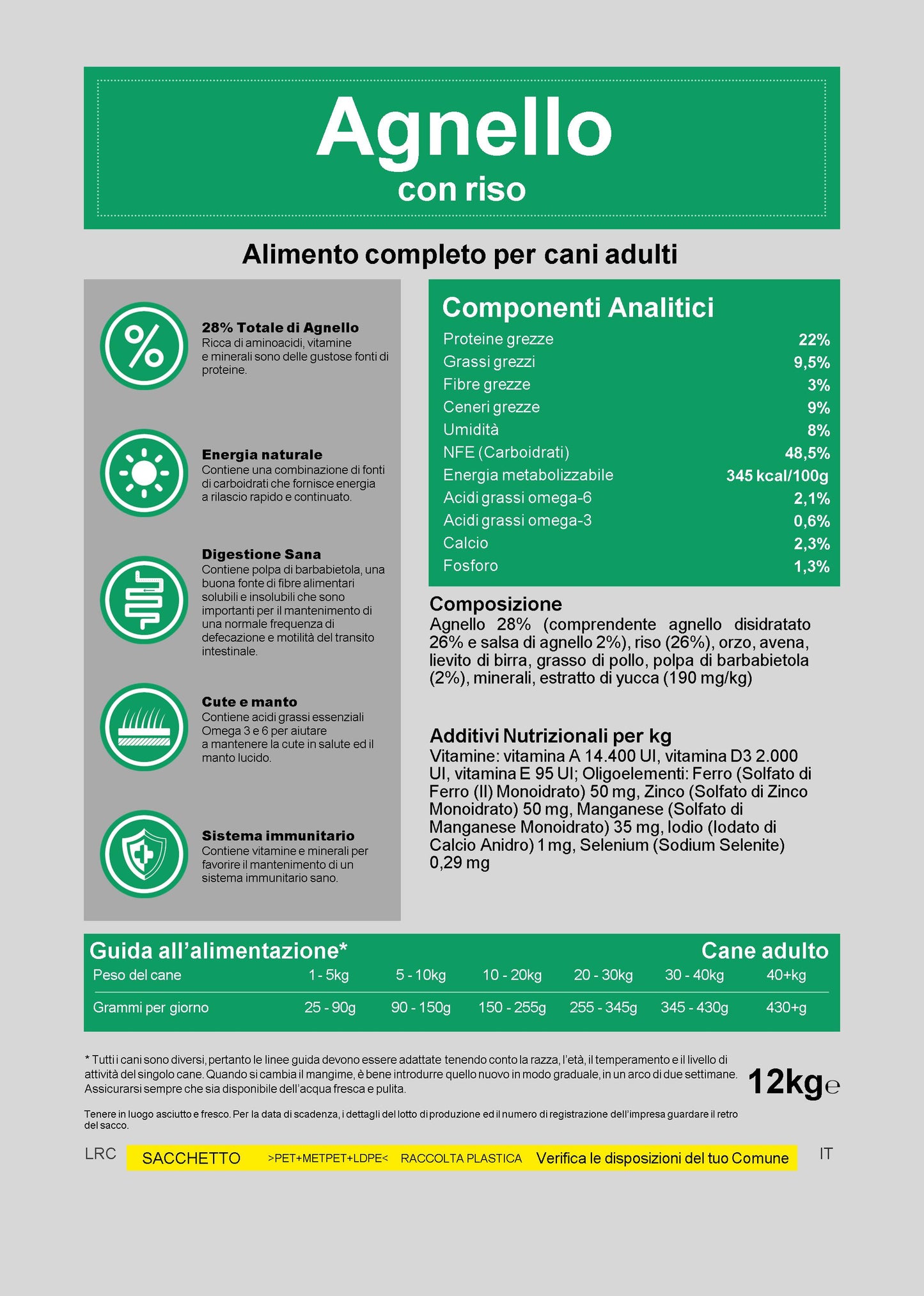 Adult Super Premium con Agnello - 12kg