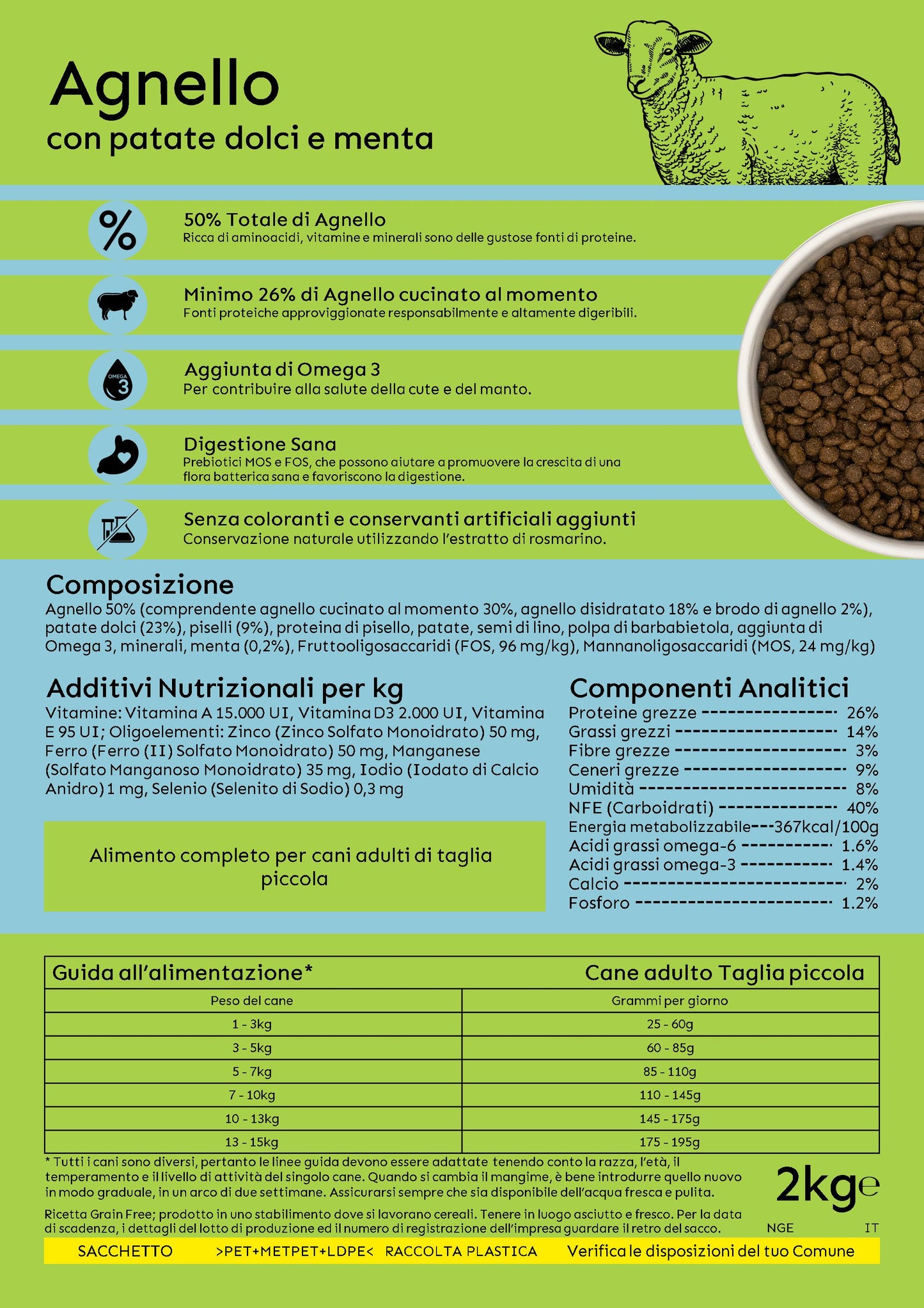 Adult Grain Free con Agnello - cani di piccola taglia - 6kg