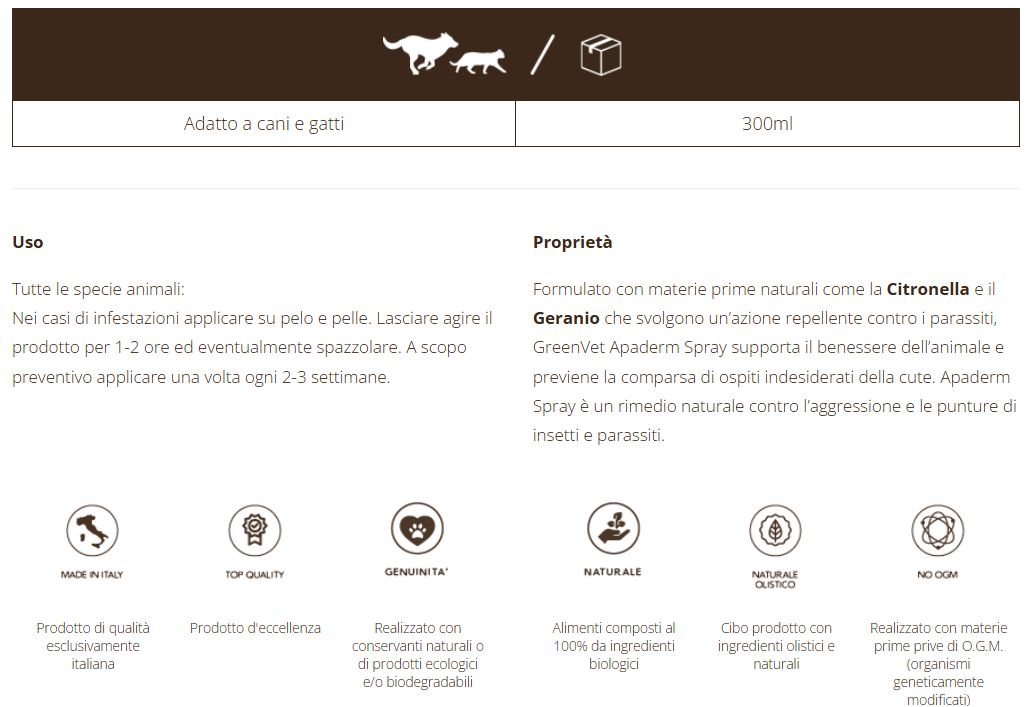 GreenVet Apaderm Spray 300 ml.