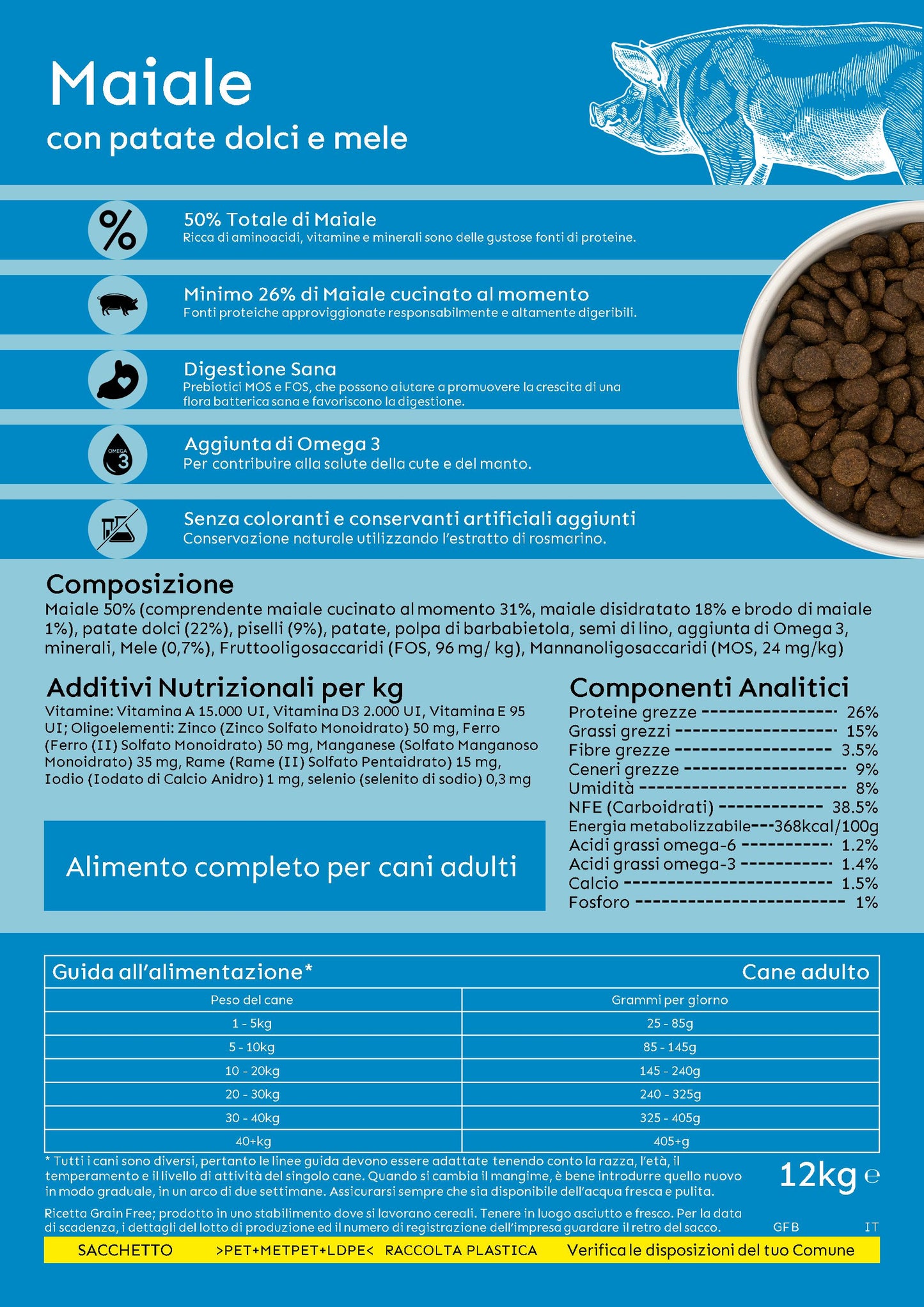 Adult Grain Free con Maiale - 12kg