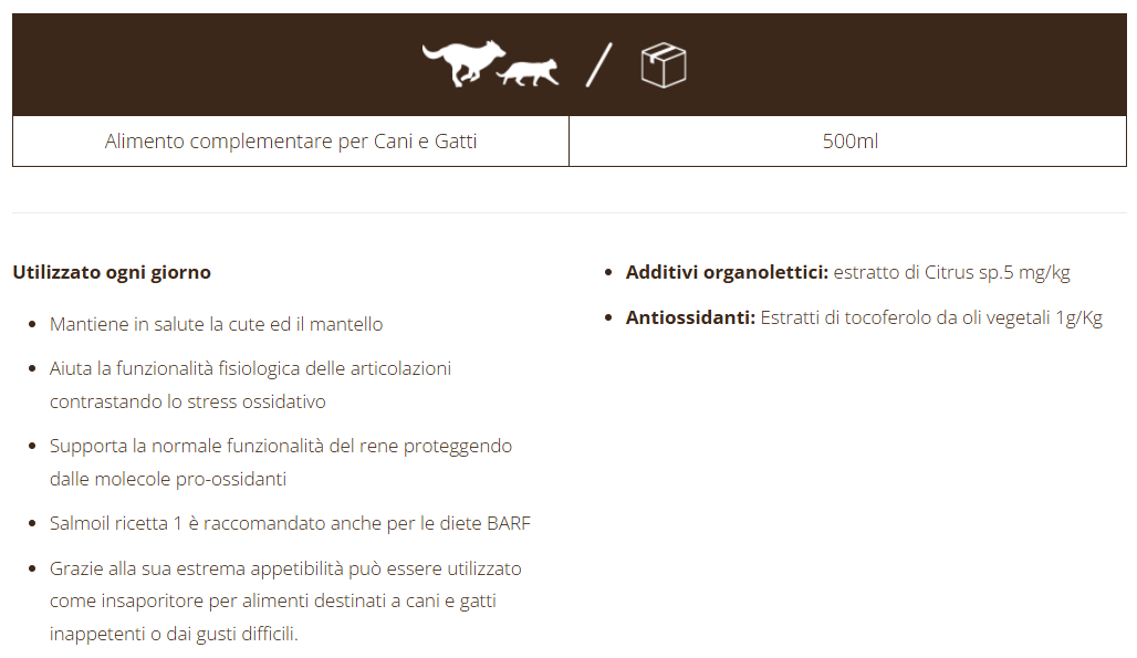 Salmoil ricetta n°1 - Benessere renale