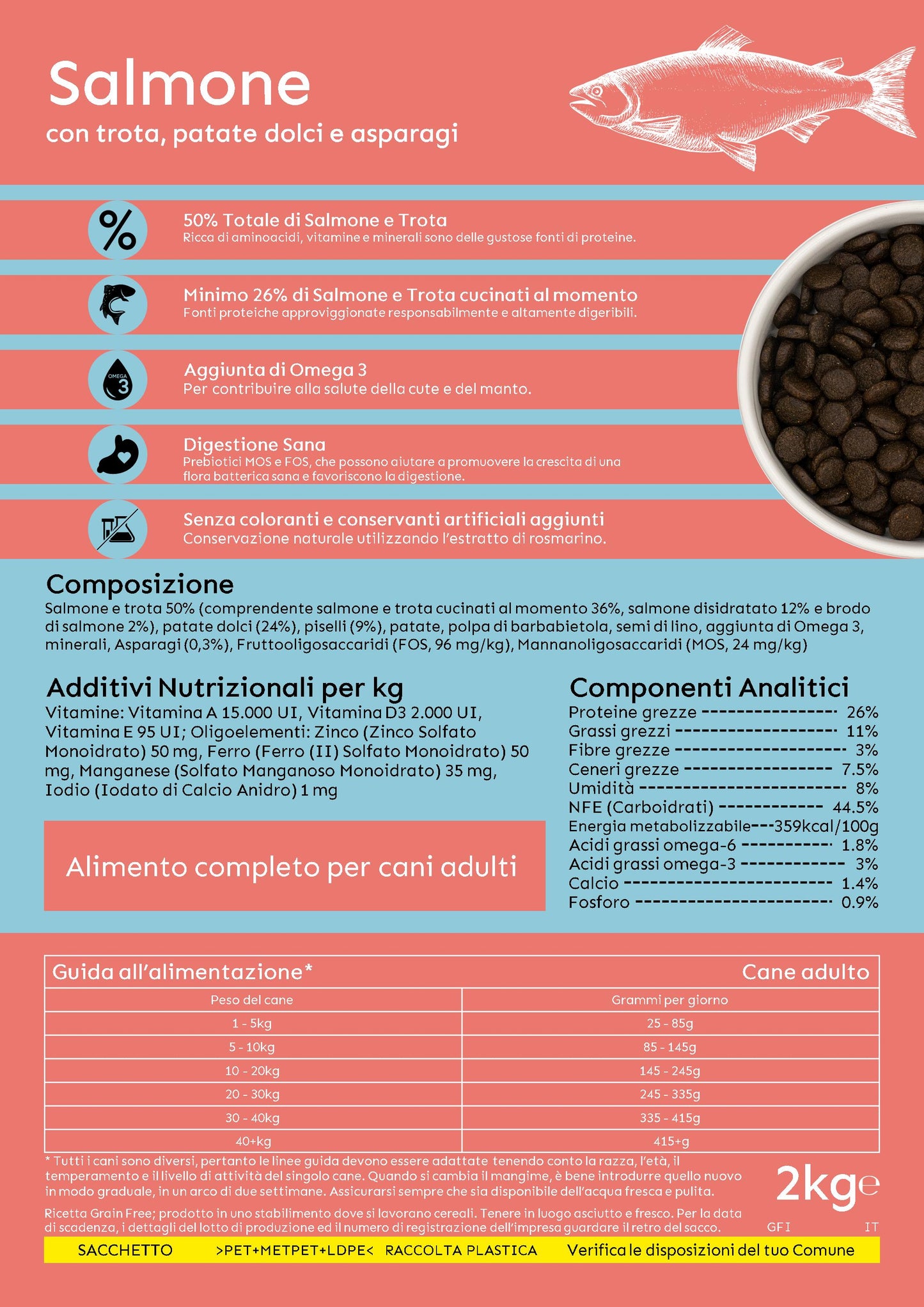 Adult Grain Free con Salmone e Trota - 2kg