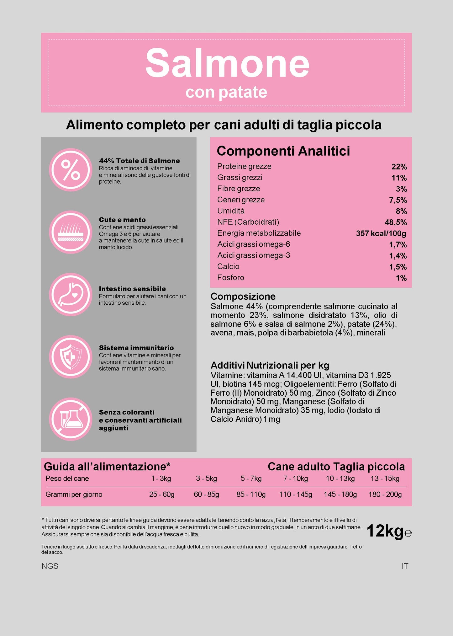 Adult Super Premium con Salmone - cani di piccola taglia - 12kg