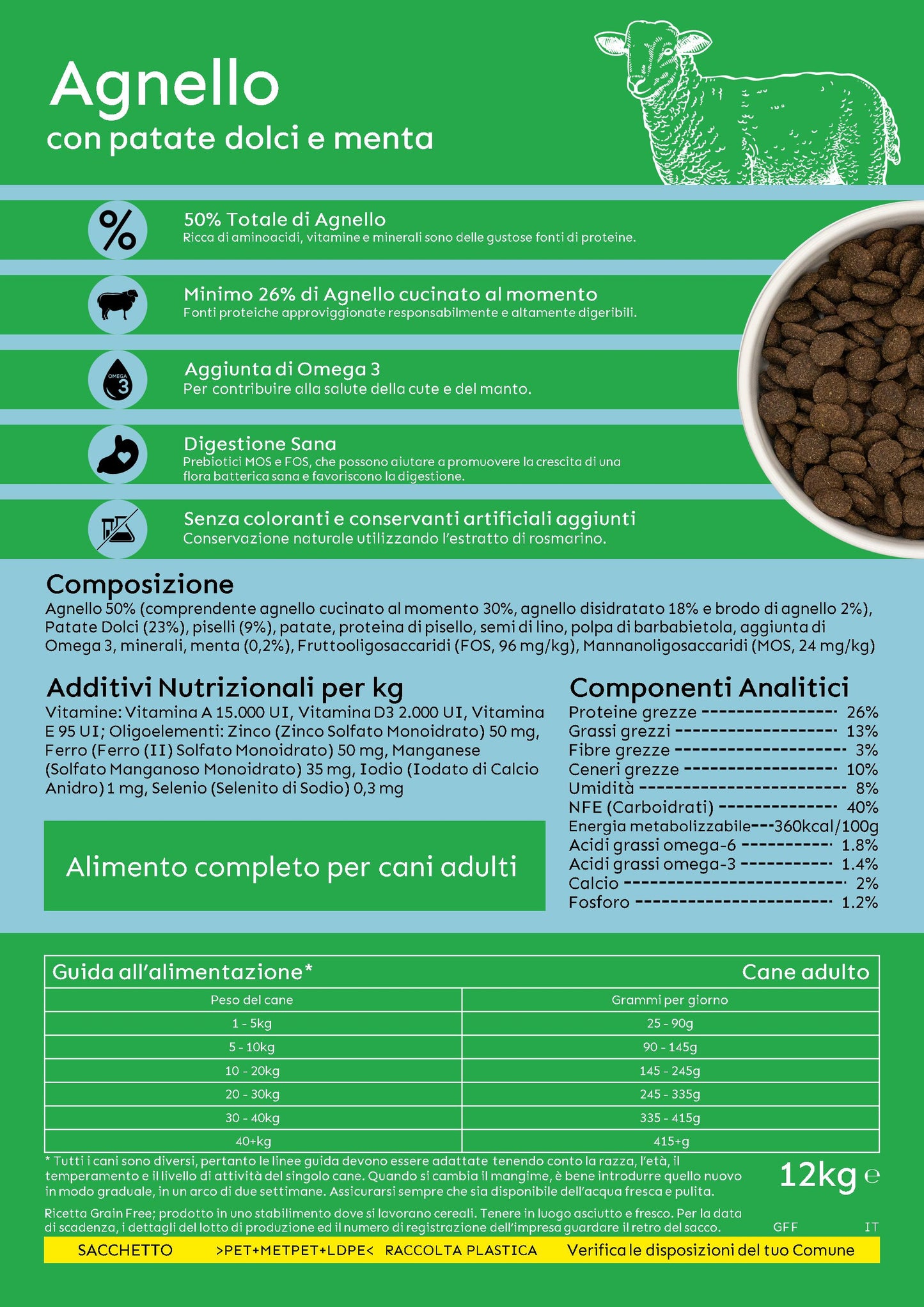 Adult Grain Free con Agnello - 12kg