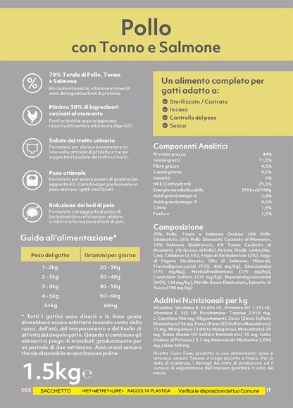 Imperial Adult sterilizzato con Pollo con Tonno e Salmone - 1,5 kg