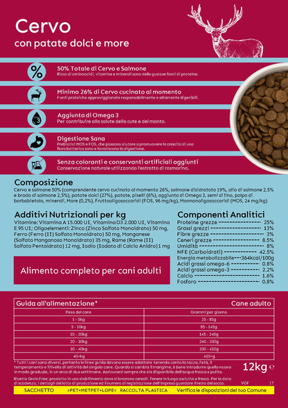 Adult Grain Free con Cervo e Salmone - 2kg