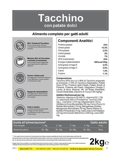 Adult Gatto Grain Free con Tacchino